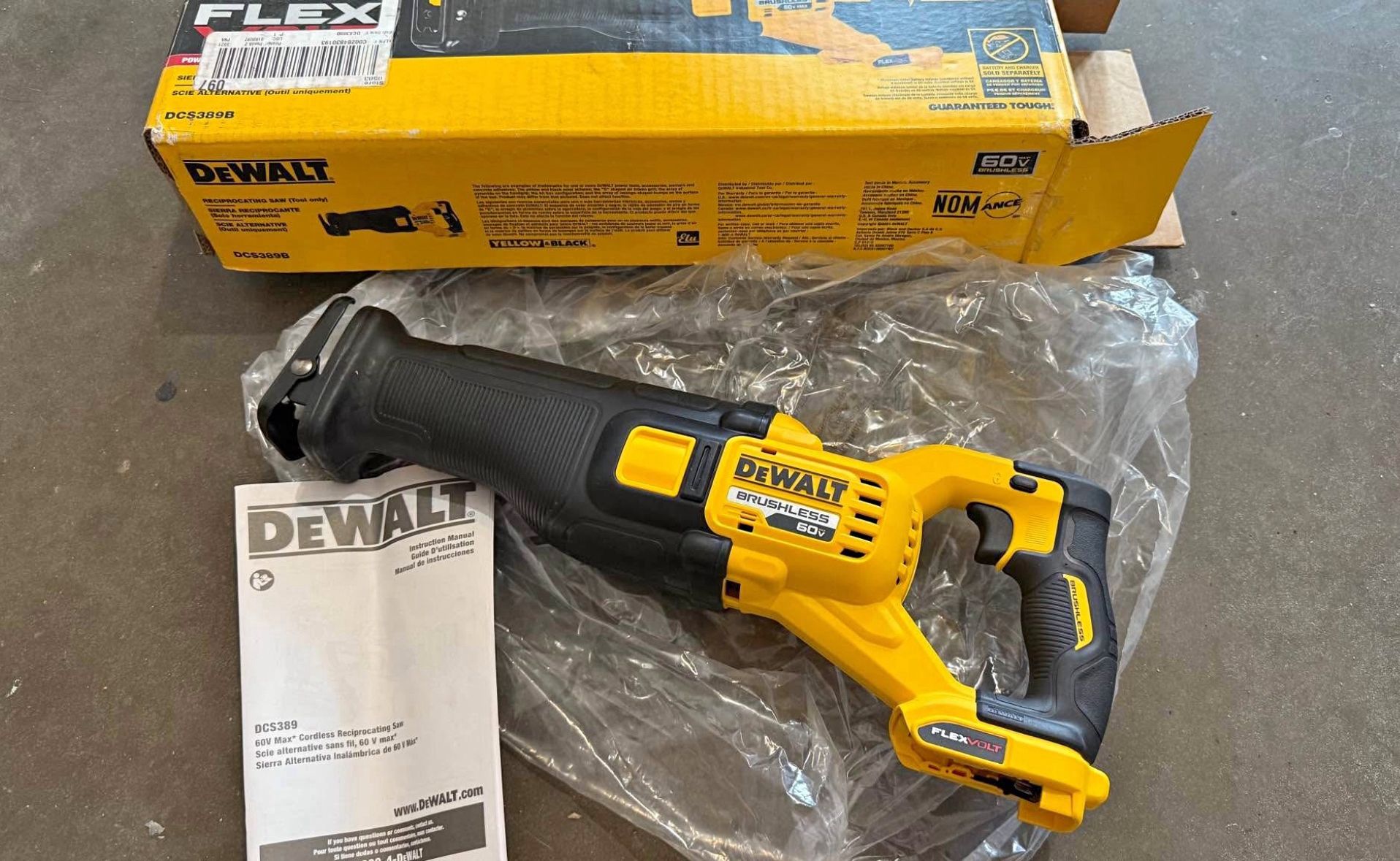 Dewalt 60v Flexvolt Sawzall