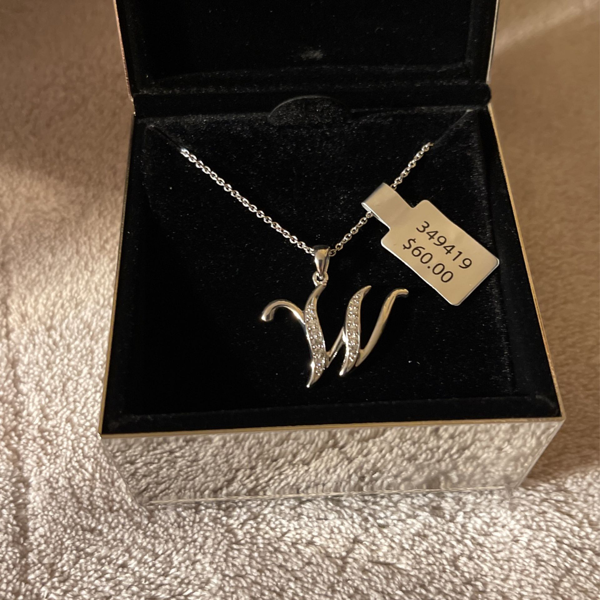 Things Remembered "W" Sterling Silver Necklace