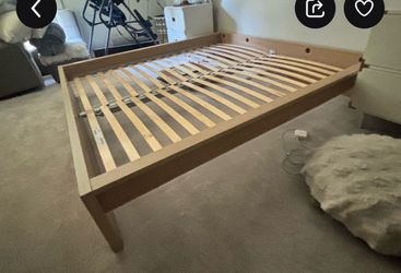 Wooden Bed Frame with Slats