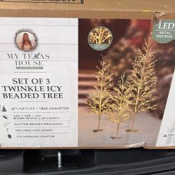 Set Of 3 Twinkle Tree