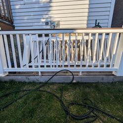 Outdoor deck/backyard railing PVC x 3. Pick up only, price negotiable.