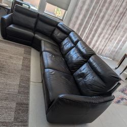 Used Dark Grey Sectional In Good Condition
