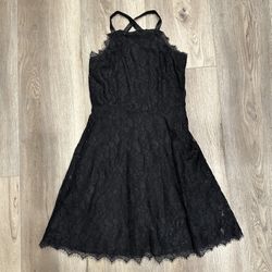 Lulus Black Lace Halter Dress