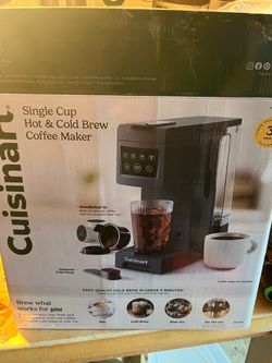 Cuisinart Single Cup Hot & Cold Brew Coffee maker. Condition ("Descaled, fully tested, and working great").