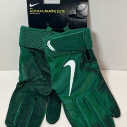 Nike Alpha Huarache Elite Baseball Batting Gloves Green Mens Size 2XL CV0696 336 New 