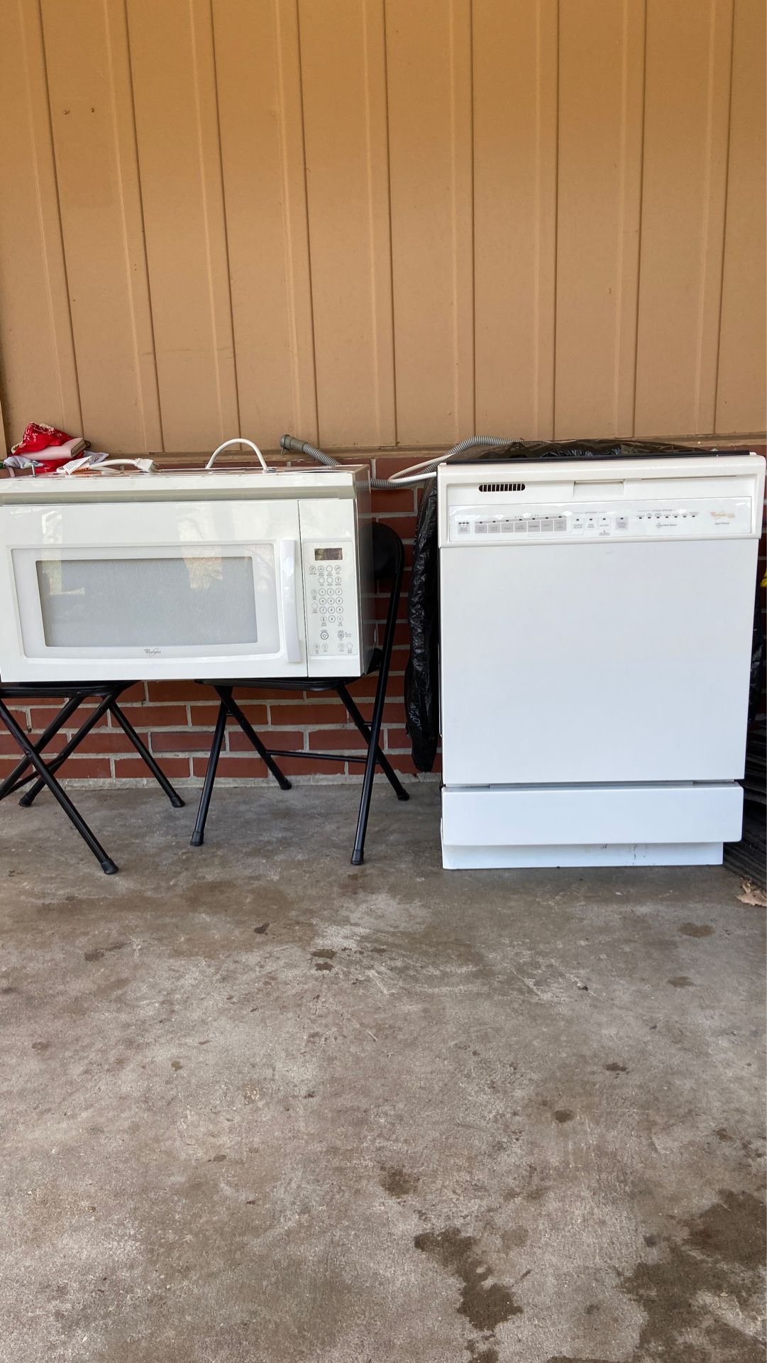 Microwave and dishwasher