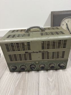 vintage Stromberg-Carlson tube electronic unit — likely a mid-century audio amplifier, PA amplifier, or laboratory/control unit from