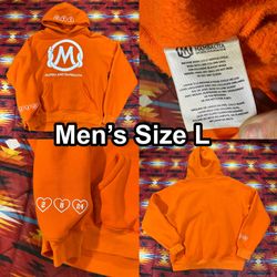 Kobe Mamba & Mambacita The Girl Dad Orange Pullover Hoodie Men’s Size Large