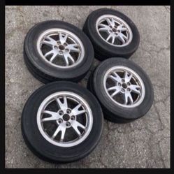 4 — 195/65r15 5x100 5x3.94 Stock Toyota Prius Corolla Impreza Crosstrek Wheels Rims Tires !!!!!