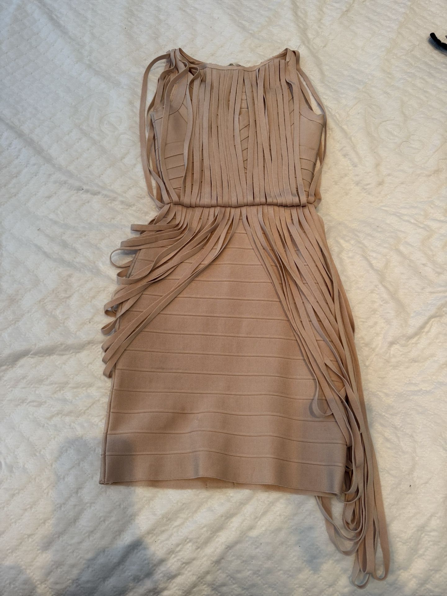 Herve Ledger Style Dress - Blush , Small