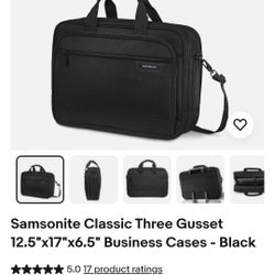 Samsonite Classic Three Gusset 12.5"x17"x6.5" $40