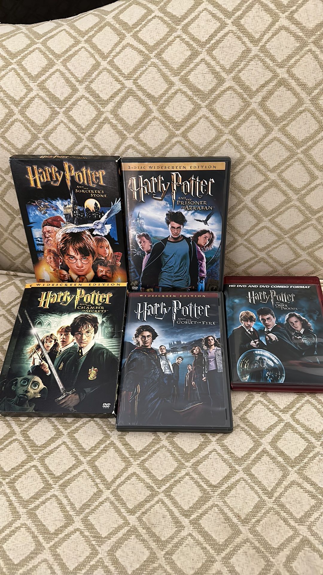 Set Of 5 Harry Potter Movies/ DVDs
