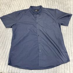 Molokai Surf Co men’s solid blue button up size 2Xl 