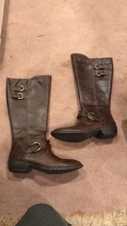 Hart Brown Coffee colored flat boots size 7.5
