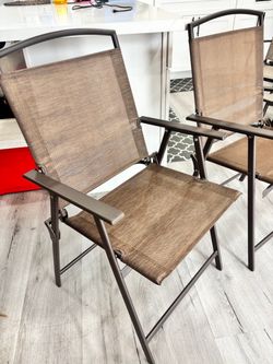 2 BROWN PELLEBANT BRAND OUTDOOR PATIO CHAIRS 🌟❗️