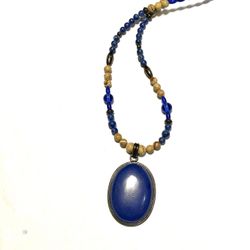 Large Lapis Pendant Necklace