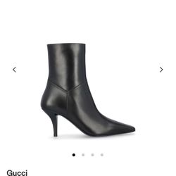 Gucci Side Zipped Pointed Toe Ankle Boots