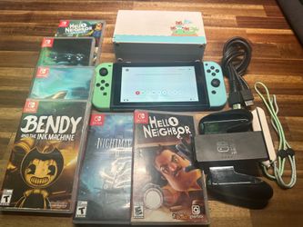 Nintendo Switch Animal crossing edition with games complete