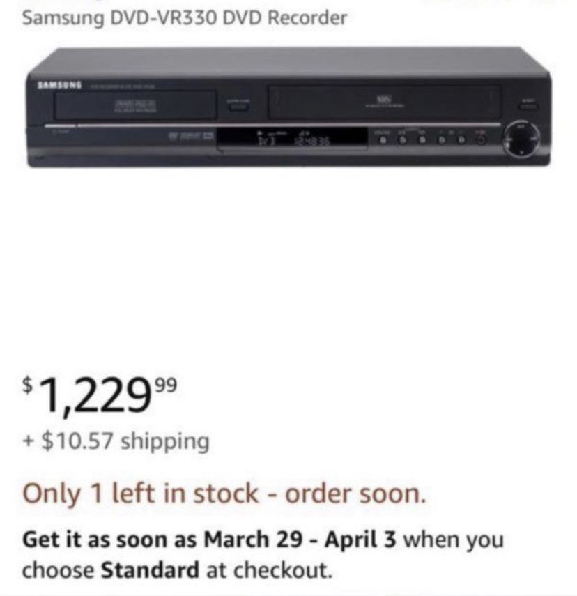 samsung dvd recorder and vcr DVD- VR330 $350