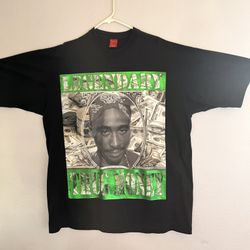 Tupac Shakur LEGENDARY THUG MONEY Vintage T-Shirt