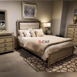 4 Pc Queen Or King Size Bedroom Set 