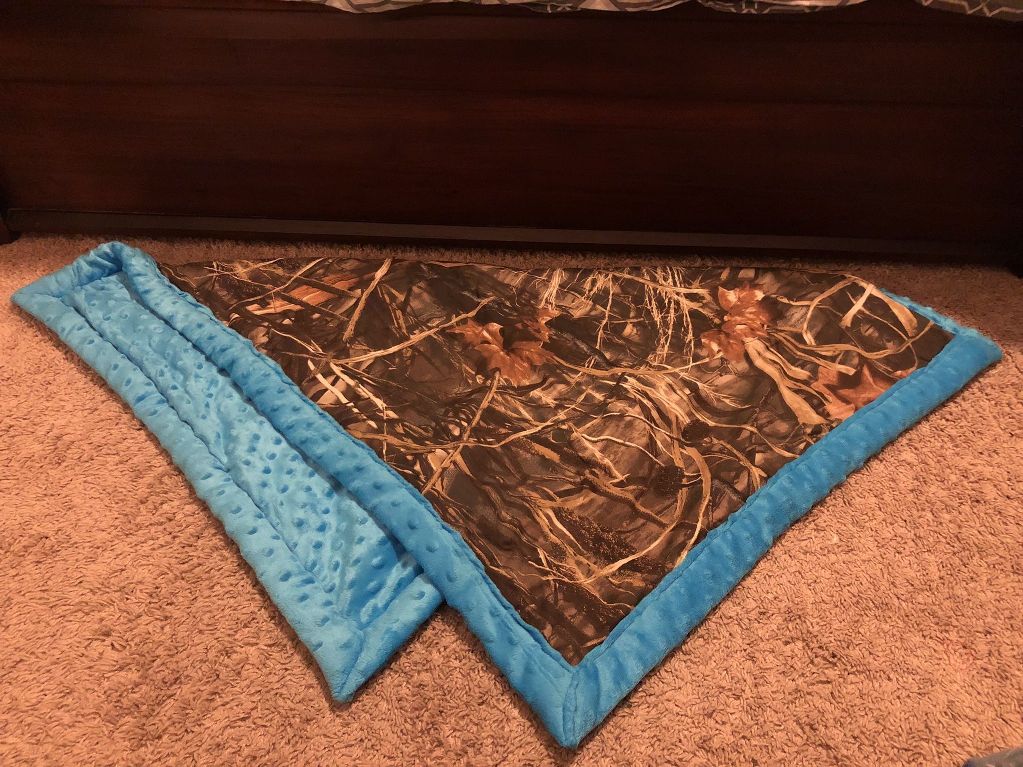 Baby Crib Bedding Camo And Blue Handmade