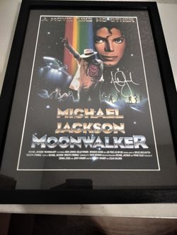 Framed pic of Michael Jackson  moonwalker