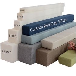Pcevathiy Custom Bed Gap Filler, Mattress Wedge Gap Crack Filler Queen  Space Filler Between Bed and Wall with Removable Cover, Full Mattress Extender