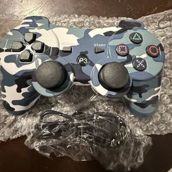 Wireless Controller For PlayStation 3  Camo Blue 