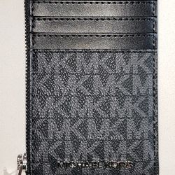 Michael Kors Jet Set Card Case | NWT $188 | Black Logo Leather