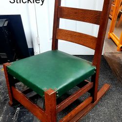 1912-1916 Gustav Stickley Oak Sewing Rocking Chair / Stickley Collectible Furniture / Fine Furniture