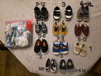Baby Shoes and Socks Bundle Sizes NB-Size 3T