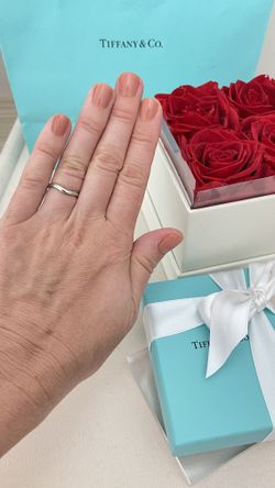 Tiffany & Co. Elsa Peretti Wedding Band Ring in Platinum size 4.5 NEW $1,150