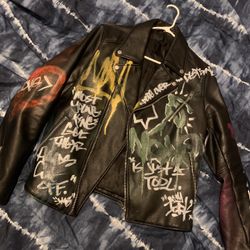 Leather jacket Custom Size Large 