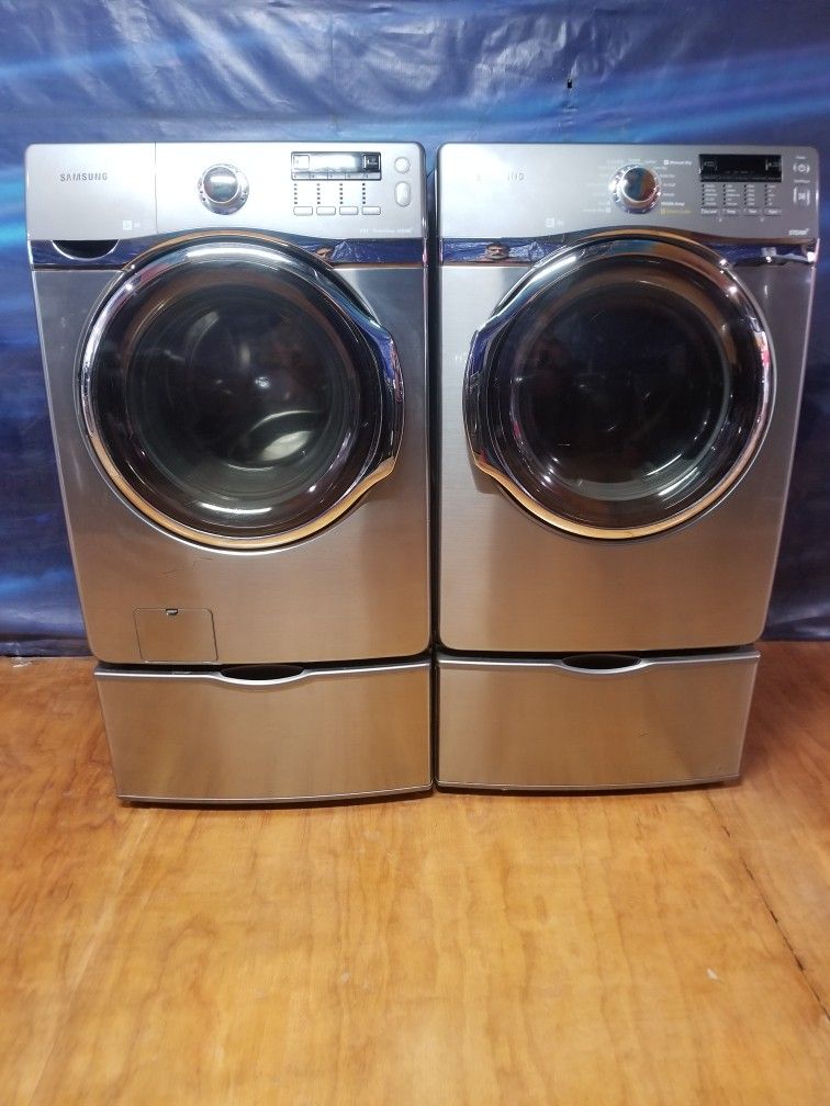 Samsung Stainless Steel Washer And Gas Dryer Free Delivery And Installation With A 90 Day Warranty