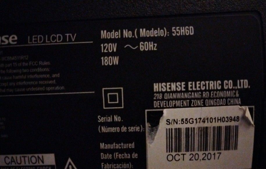 55" Hisense Smart TV