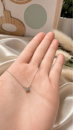 K18 White Gold Natural Diamond Necklace Made in Japan 🇯🇵