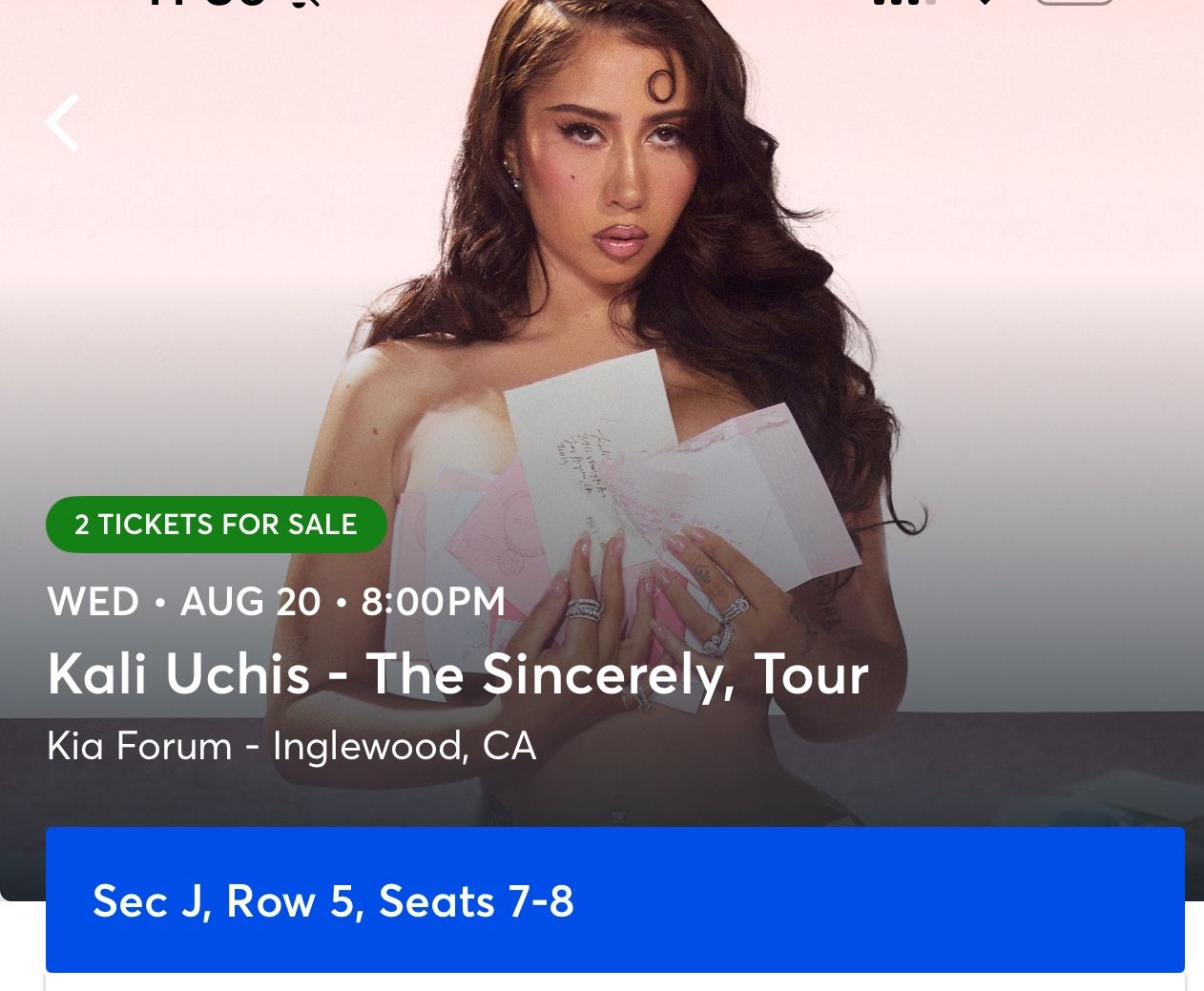 Kali Uchis Concert Tickets!