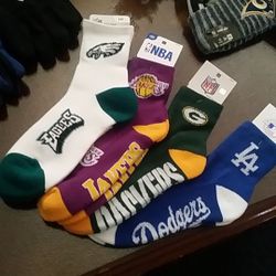 Nfl,Mlb,Nba, Nhl socks