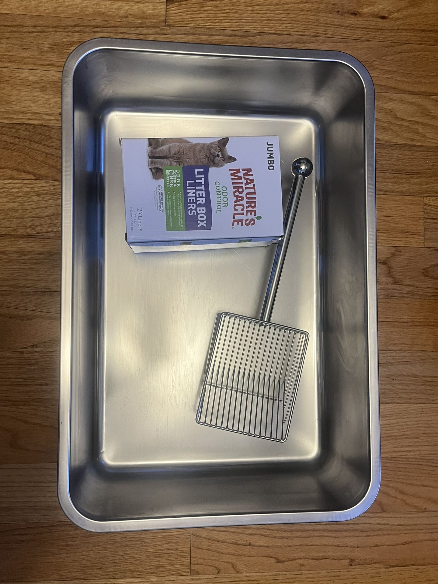 Stainless Steel Litter Box and Liners
