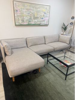 Crate and Barrel: Wells 2-Piece Sectional Sofa with Chaise Lounge