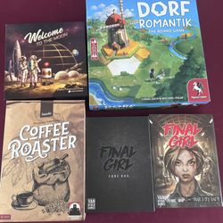 Board Games (Dorfromantik, Final Girl, Welcome to the Moon, Coffee Roaster)