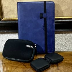 DTTO BLUE MAGNETIC CLOSE IPAD CASE & INCASE NEOPRENE SUPER SOFT INTERIOR APPLE ACCESSORIES ( WATCH ETC) & IN EAR HARDSHELL HEADPHONES CASE! PRICE IS⬇️