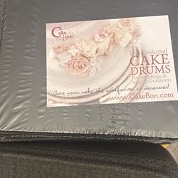 New Cake Bon 8” black square cake drums 1/2” package has 3 of them 