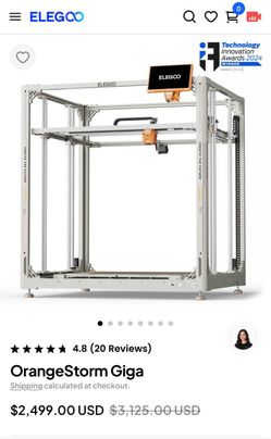 Elegoo OrangeStorm Giga 3D Printer