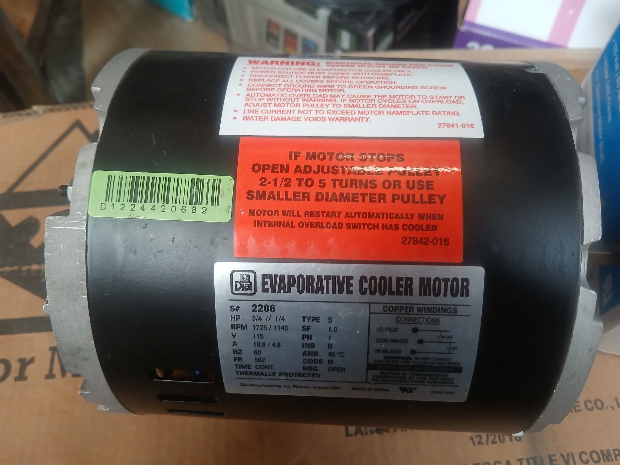 Evaporative Cooler Motor