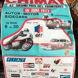Chimay 1973 Grand Prix Poster