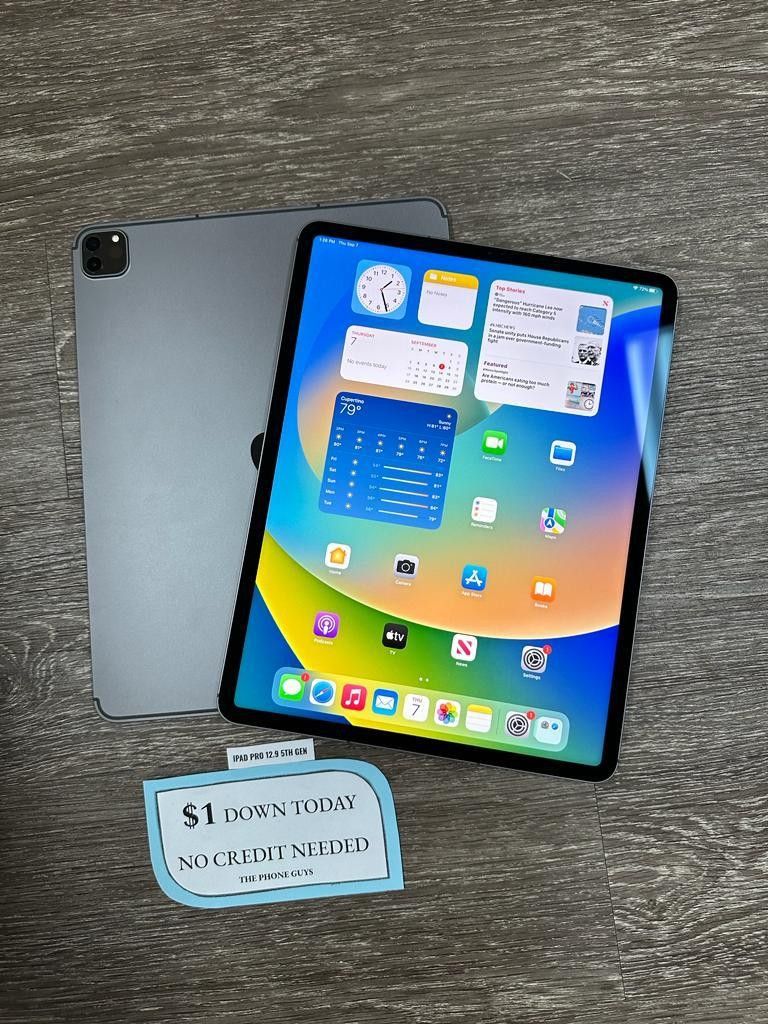 Apple IPad Pro 12.9 Inch 5th Gen Tablet - 90 Days Warranty - Payment Plan Available ONLY $1 DOWN