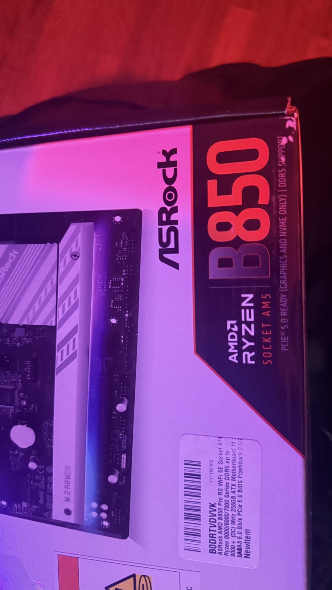 Asrock Motherboard B850 pro WiFi, AMD 4-5 Processors