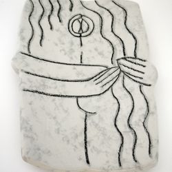 Modern Abstract Marble Sculpture Inspired by Constantin Brâncuși’s The Kiss - Artist Palmer  *Price reduced 